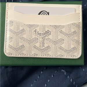Goyard White Card Holder
